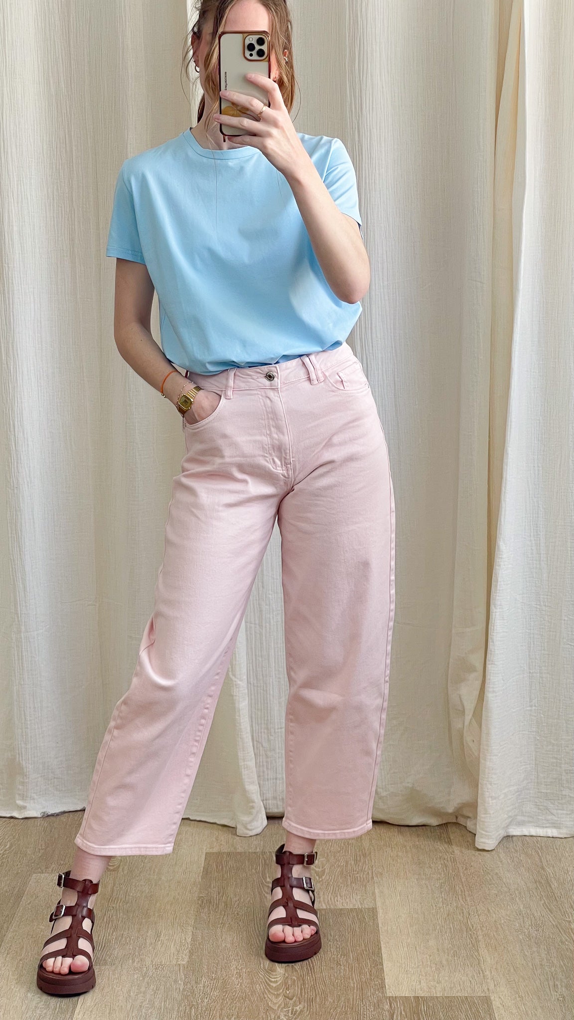 T-shirt oversize basique – T-shirt femme coupe ample col rond