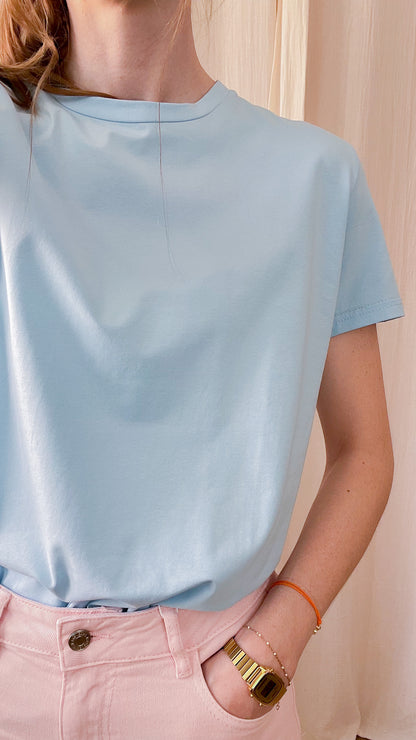 T-shirt oversize basique – T-shirt femme coupe ample col rond