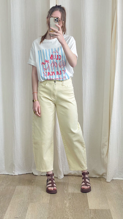 T-shirt Les Clubs – T-shirt imprimé bord de mer femme 100% coton