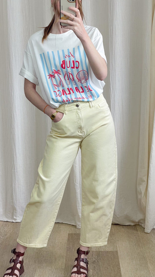 T-shirt Les Clubs – T-shirt imprimé bord de mer femme 100% coton