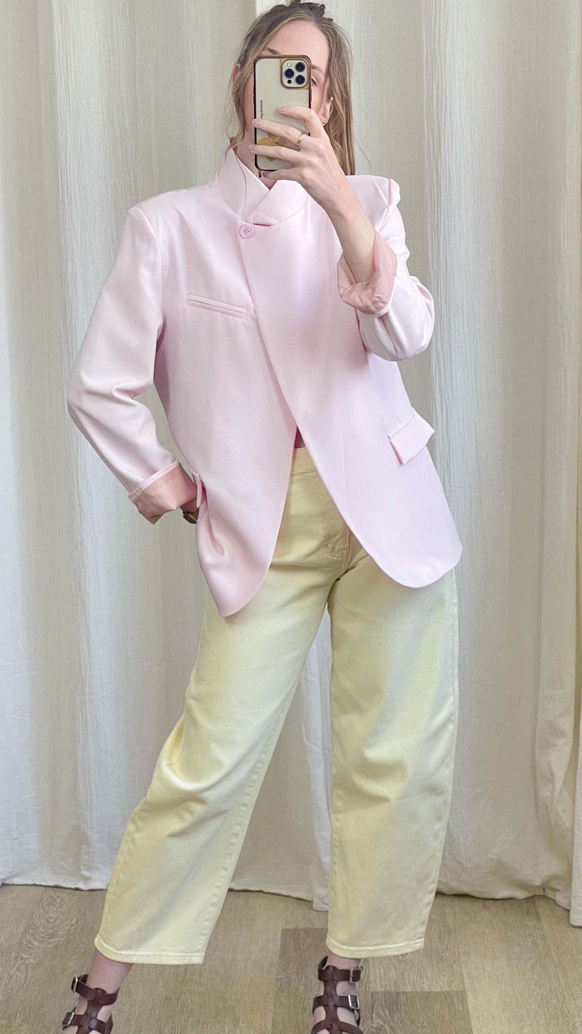 Blazer Valya – Blazer femme col montant coupe structurée
