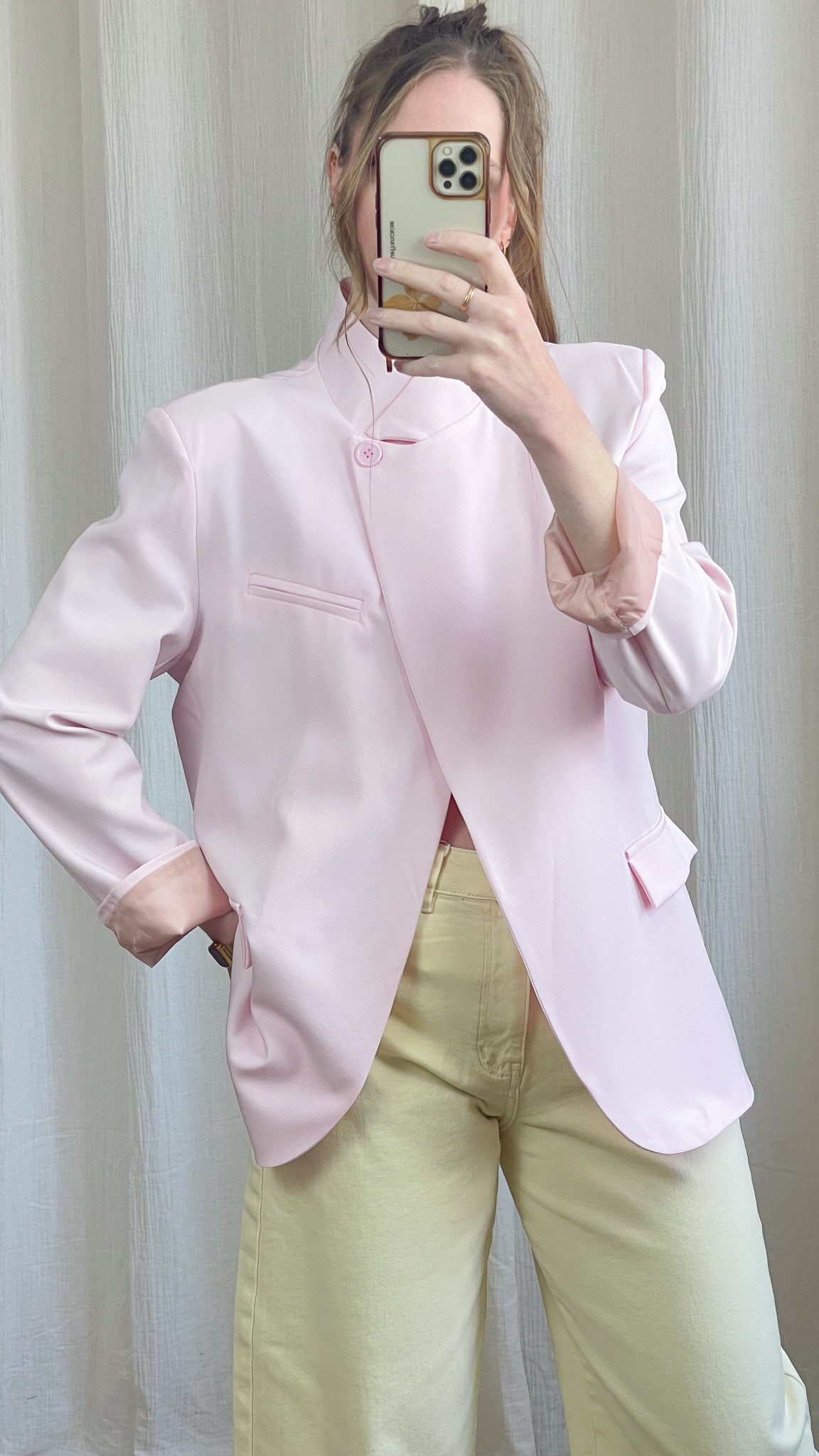 Blazer Valya – Blazer femme col montant coupe structurée