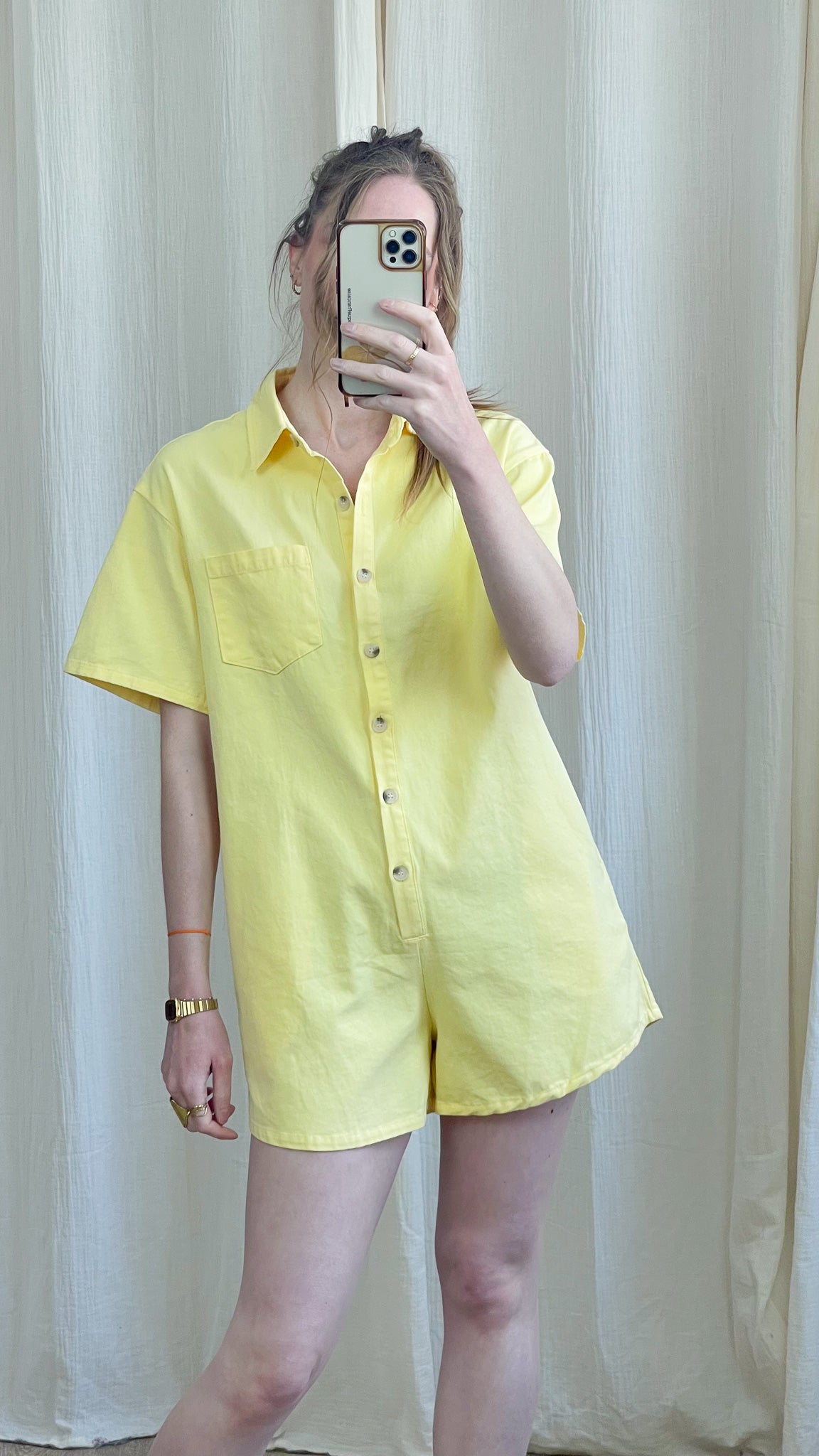 Combinaison Yuna – Combinaison short femme oversize en coton