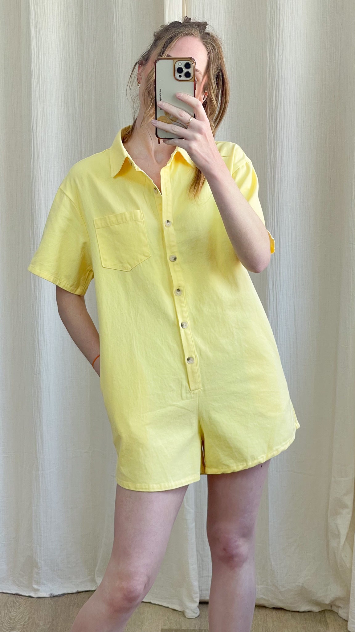 Combinaison Yuna – Combinaison short femme oversize en coton