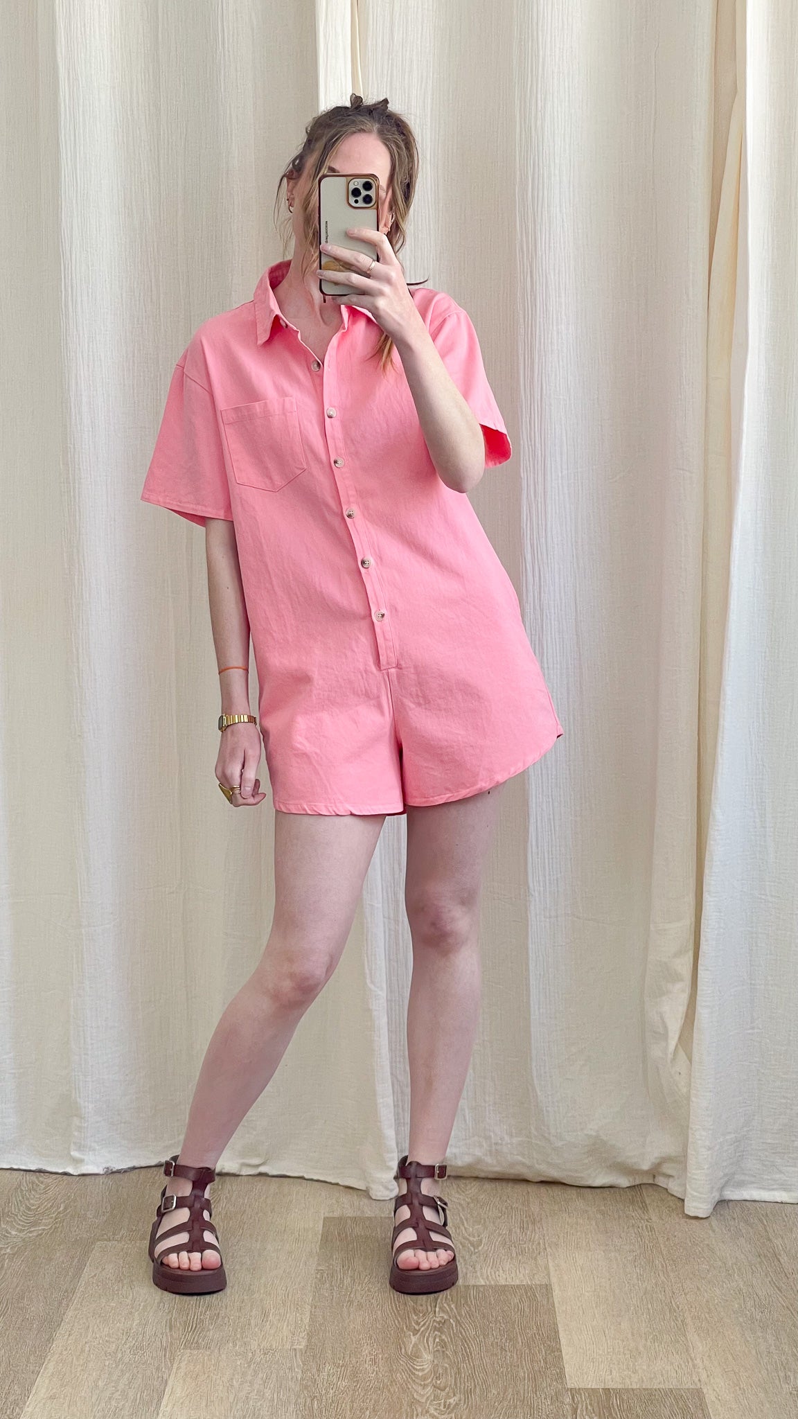 Combinaison Yuna – Combinaison short femme oversize en coton