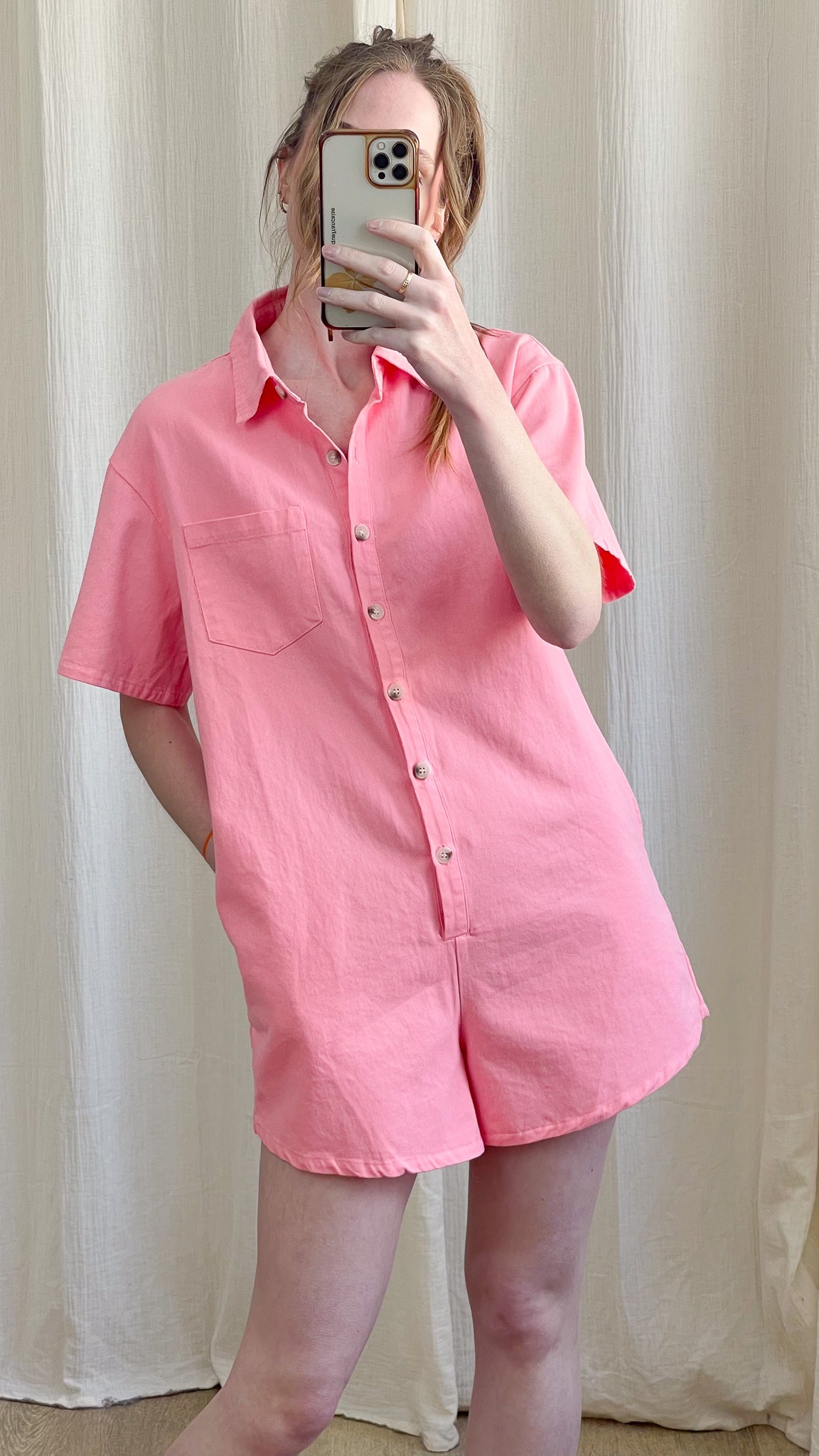 Combinaison Yuna – Combinaison short femme oversize en coton