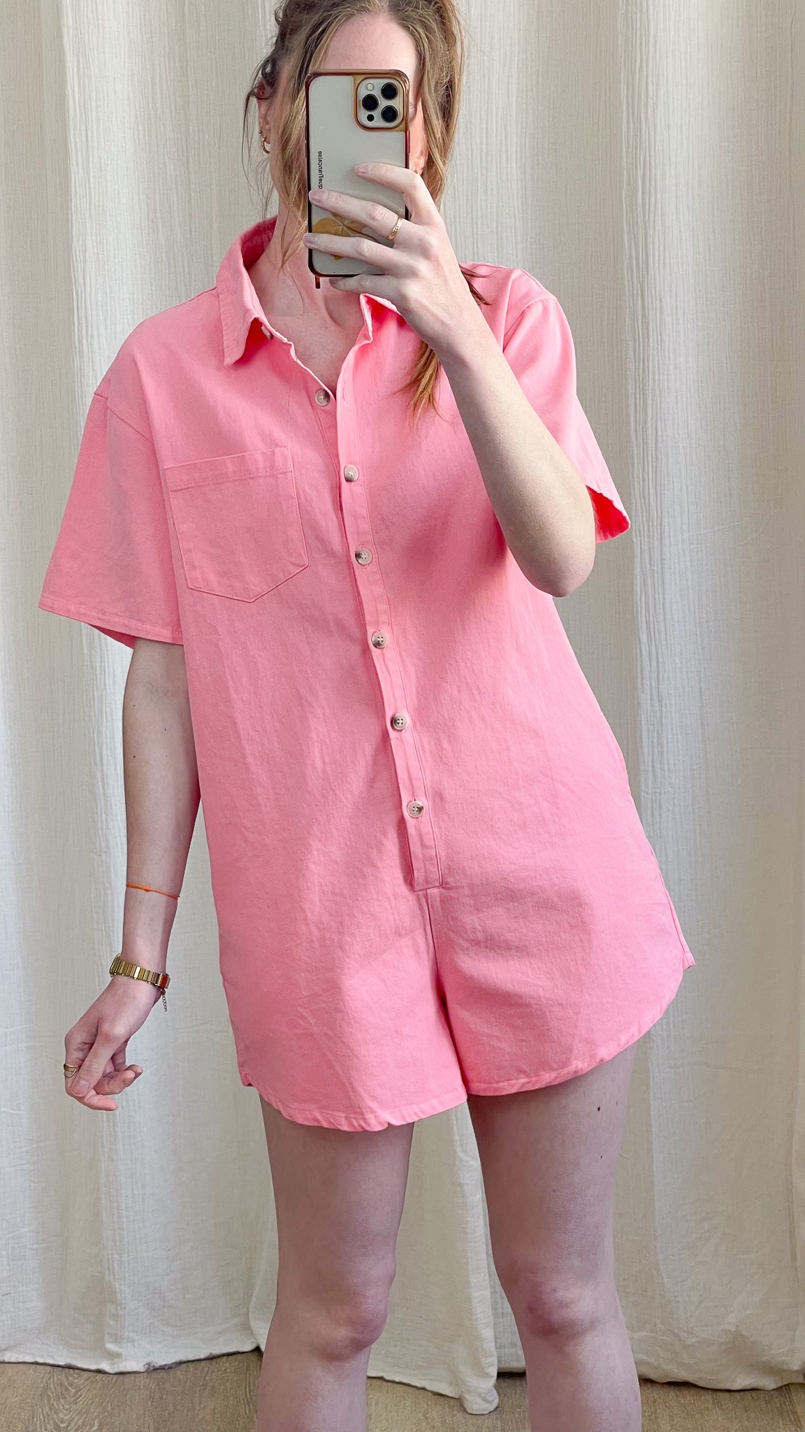 Combinaison Yuna – Combinaison short femme oversize en coton