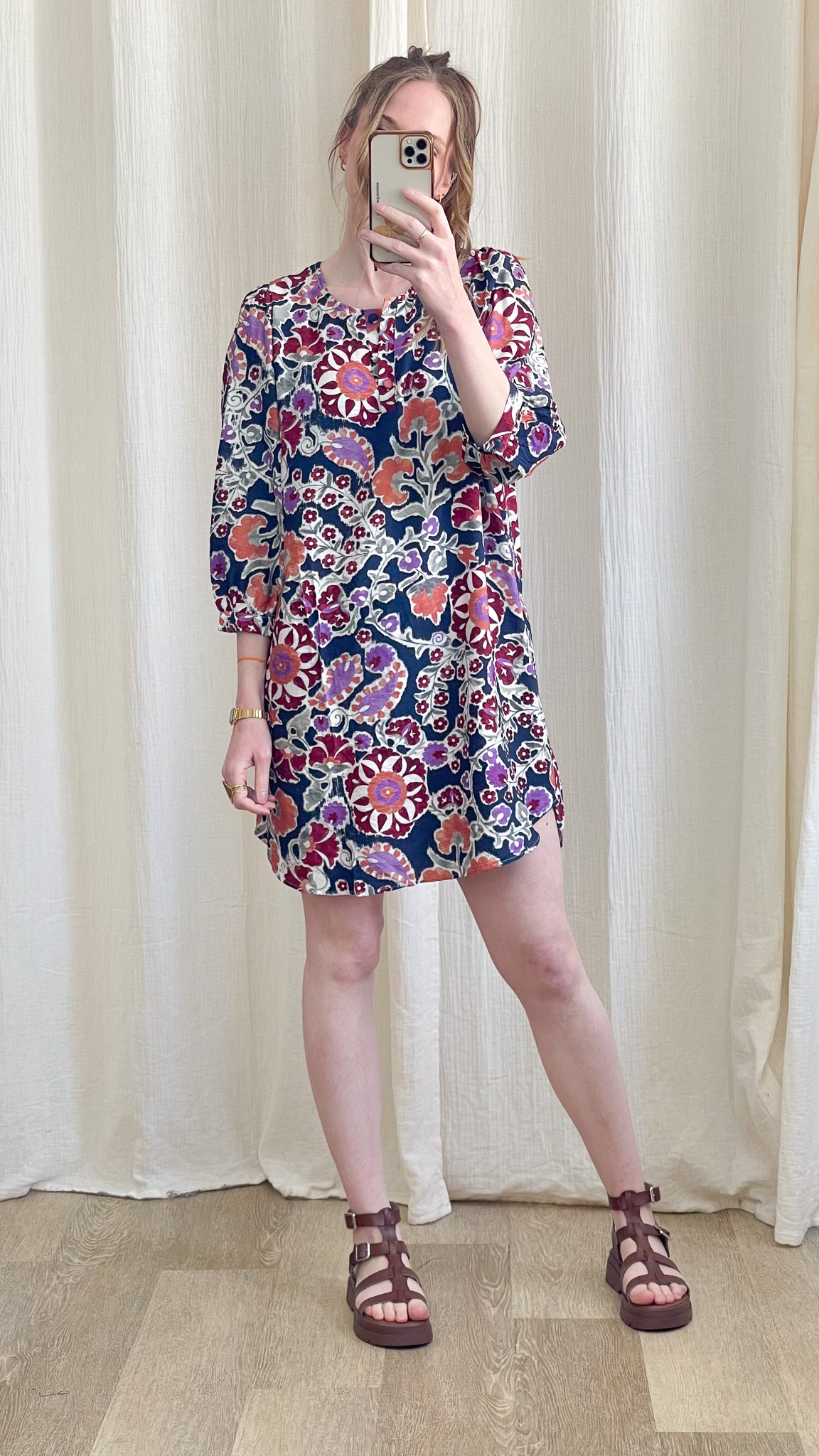 Robe Jade – Robe courte femme imprimée bohème fluide