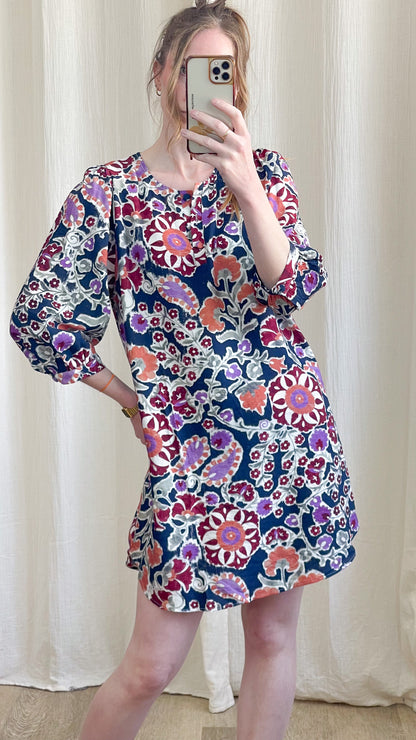Robe Jade – Robe courte femme imprimée bohème fluide