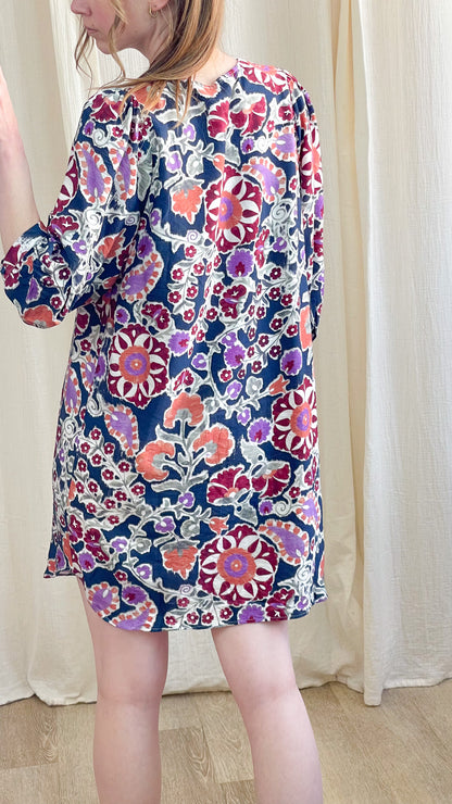 Robe Jade – Robe courte femme imprimée bohème fluide