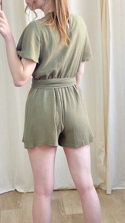 Combi-short Magali – Combinaison short en gaze de coton
