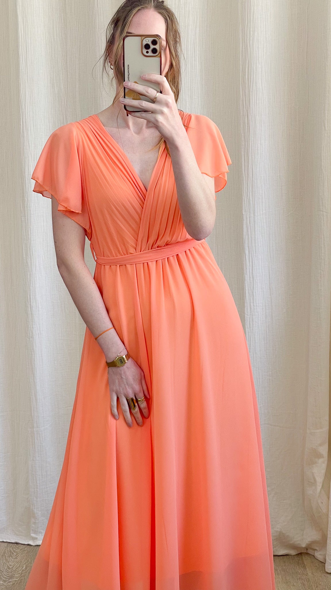 Robe Chloé – Robe longue fluide invitée mariage élégante