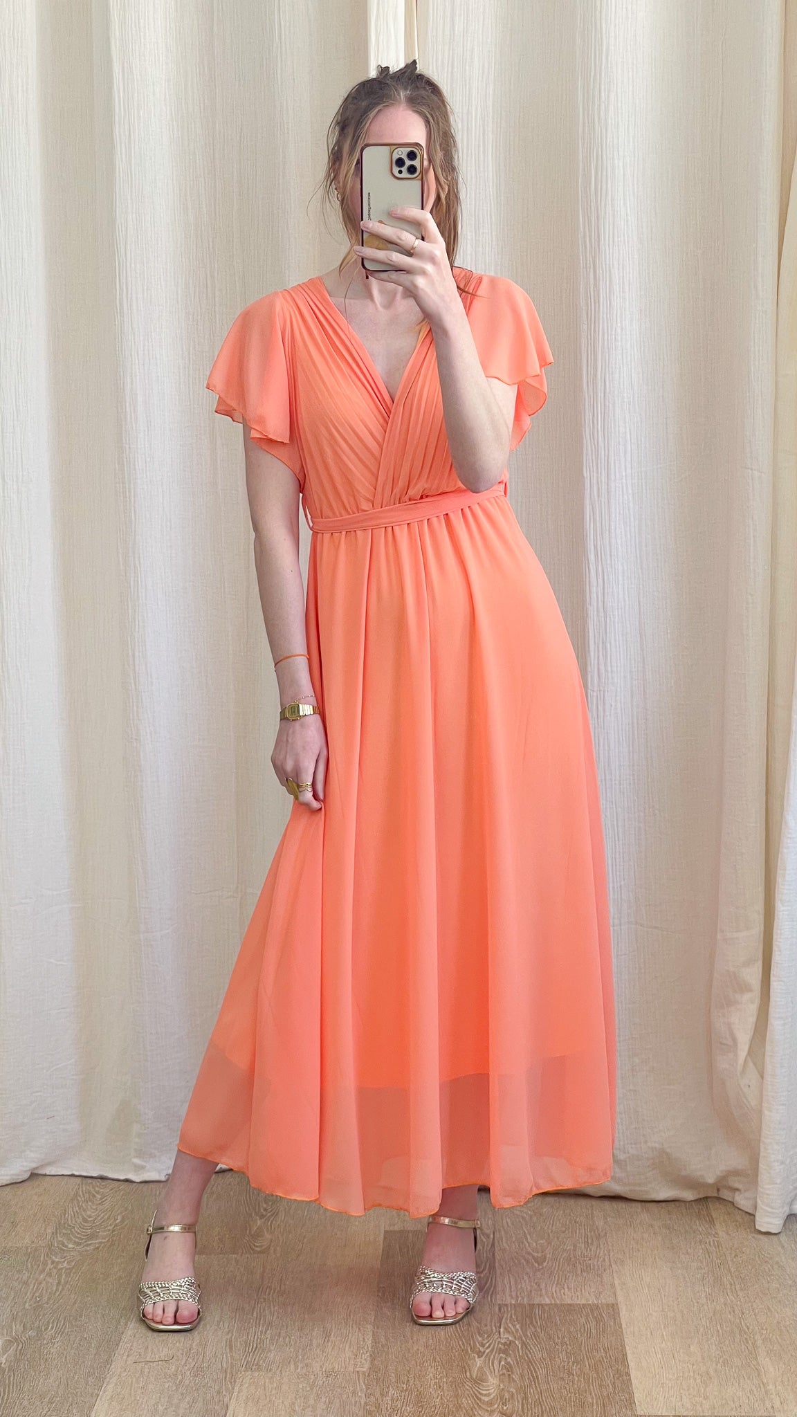 Robe Chloé – Robe longue fluide invitée mariage élégante