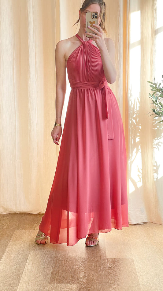 Robe longue de cérémonie plissée – Robe April