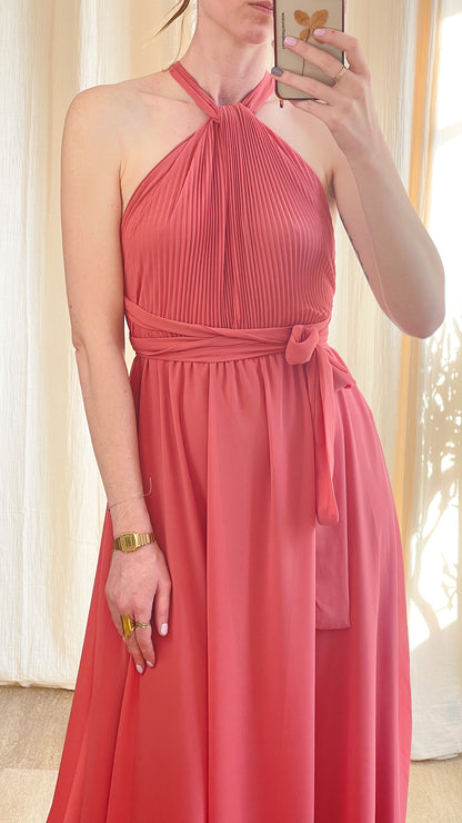 Robe longue de cérémonie plissée – Robe April