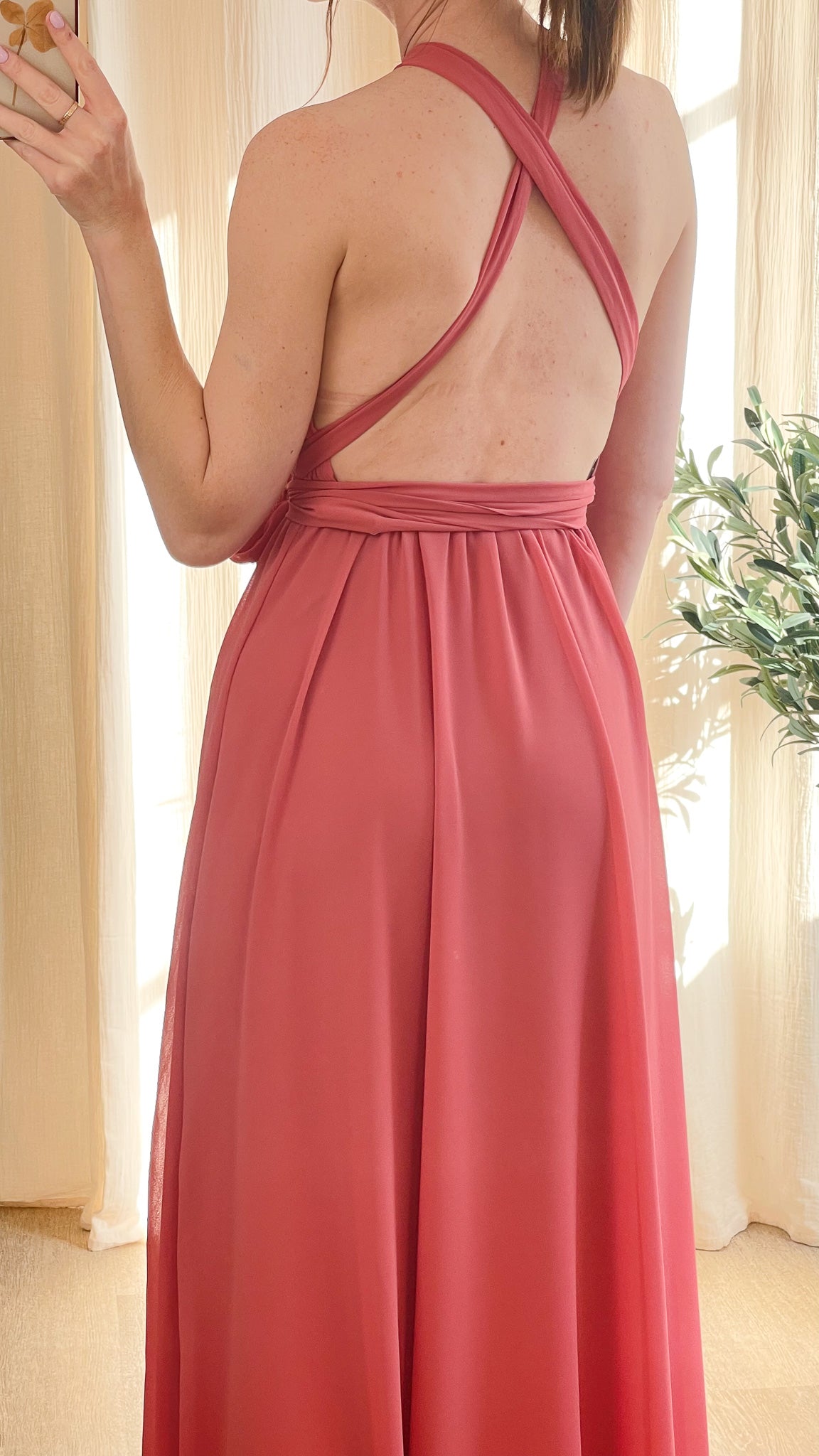 Robe longue de cérémonie plissée – Robe April