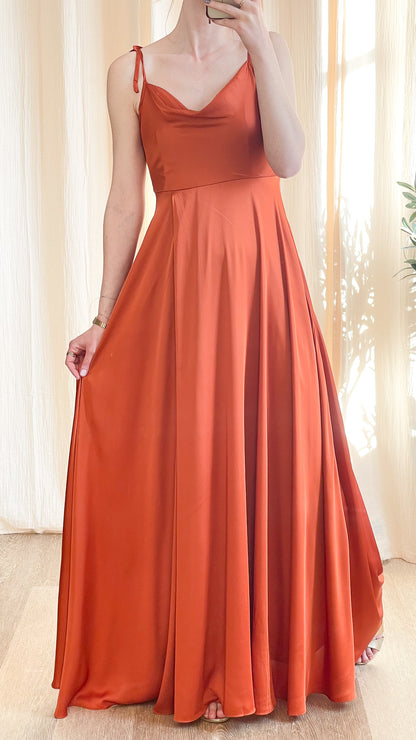 Robe Roma - Robe longue satinée