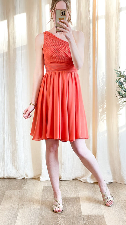Robe Catia - Robe courte plissée asymétrique