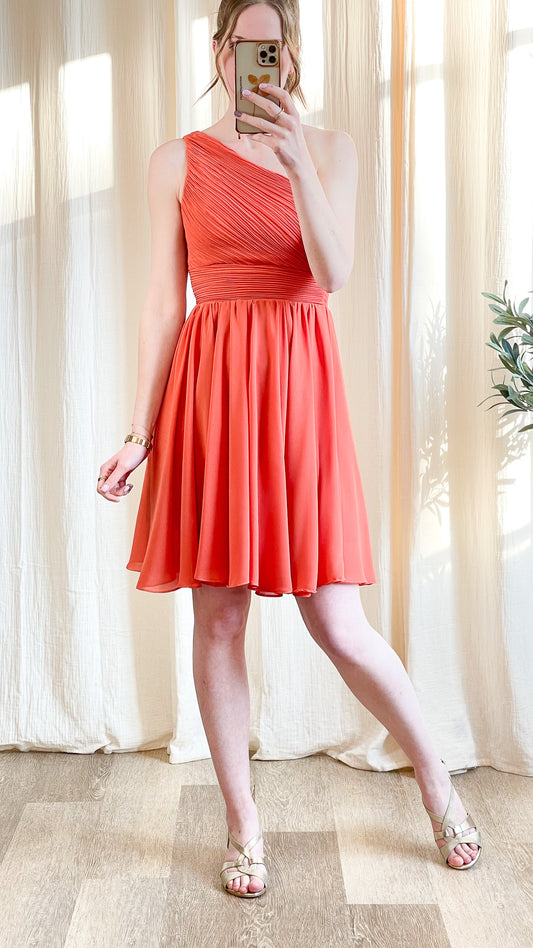 Robe Catia - Robe courte plissée asymétrique