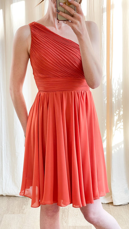 Robe Catia - Robe courte plissée asymétrique