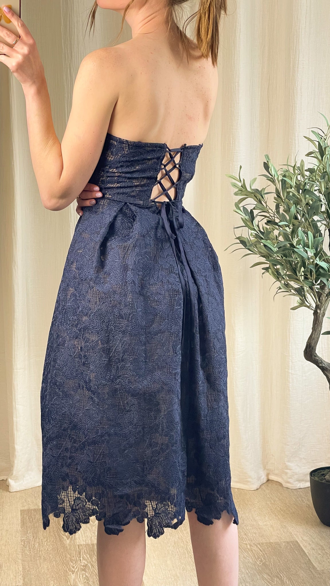 Robe Salma - Robe bustier en dentelle