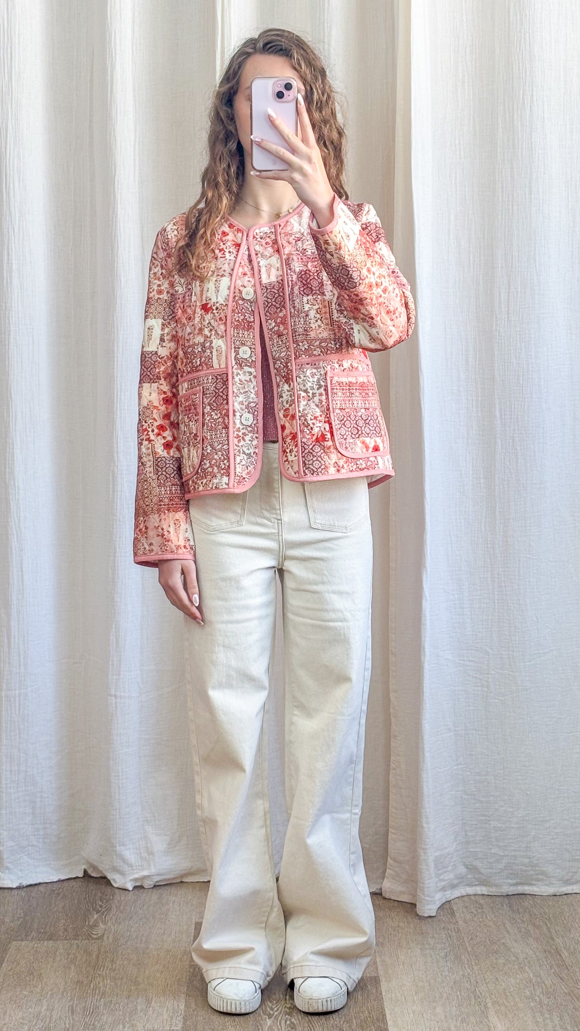 Veste Megane - Veste matelassée patchwork imprimé floral