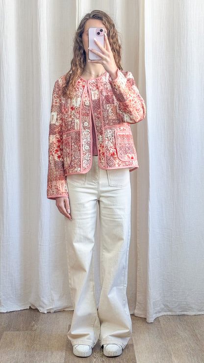 Veste Megane - Veste matelassée patchwork imprimé floral
