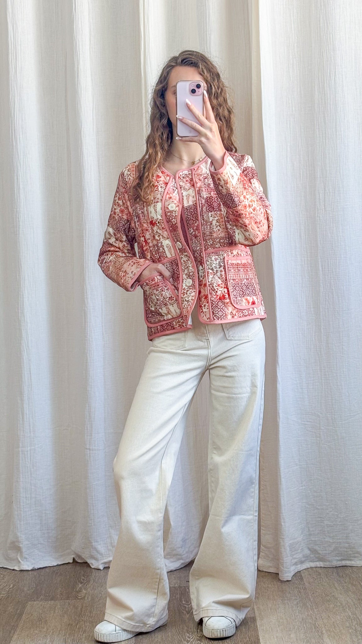 Veste Megane - Veste matelassée patchwork imprimé floral