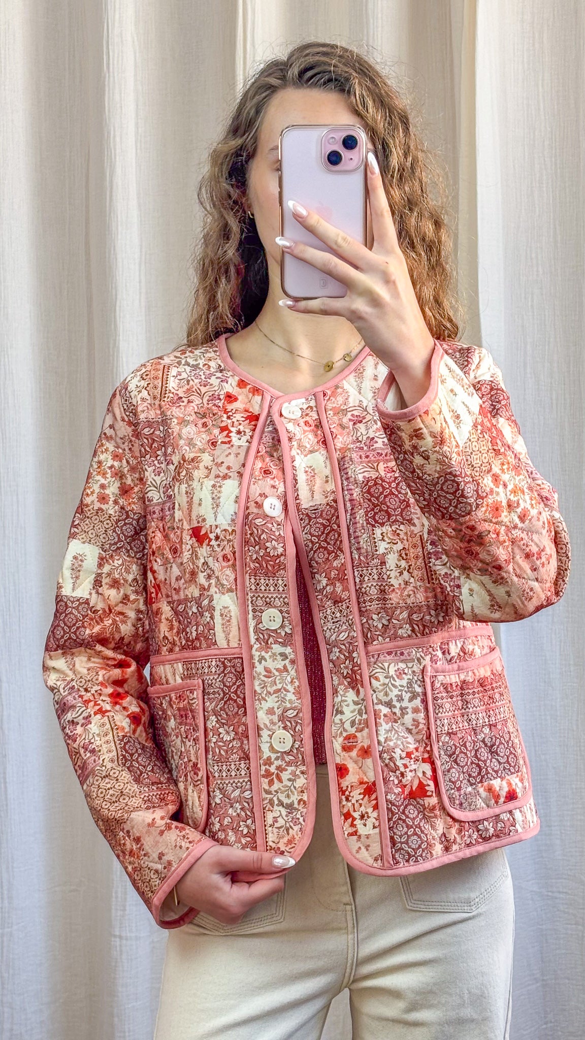 Veste Megane - Veste matelassée patchwork imprimé floral
