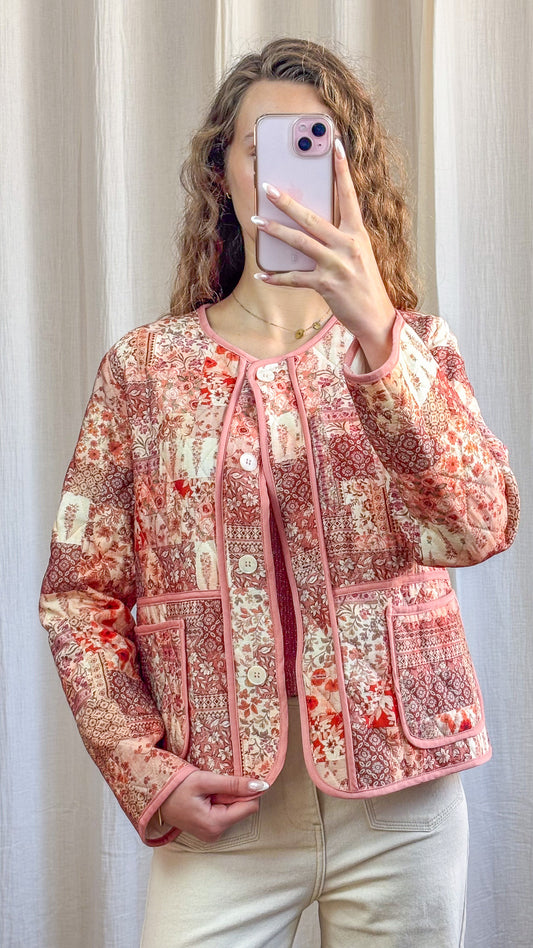 Veste Megane - Veste matelassée patchwork imprimé floral