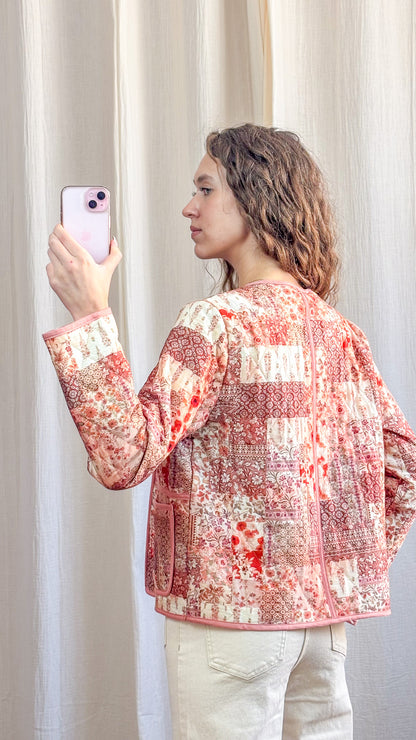 Veste Megane - Veste matelassée patchwork imprimé floral