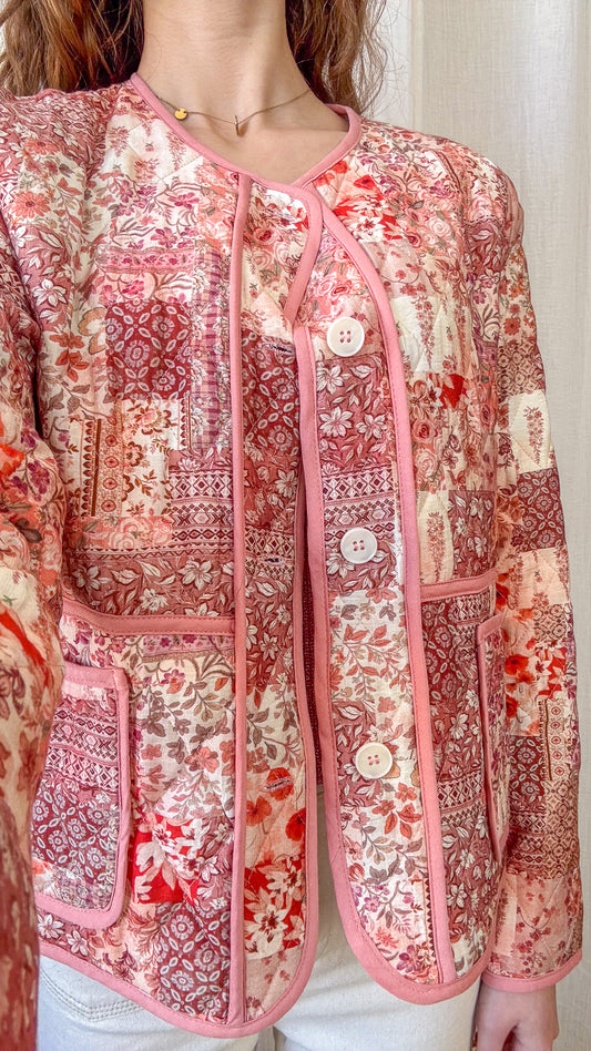 Veste Megane - Veste matelassée patchwork imprimé floral