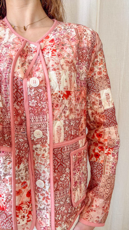 Veste Megane - Veste matelassée patchwork imprimé floral