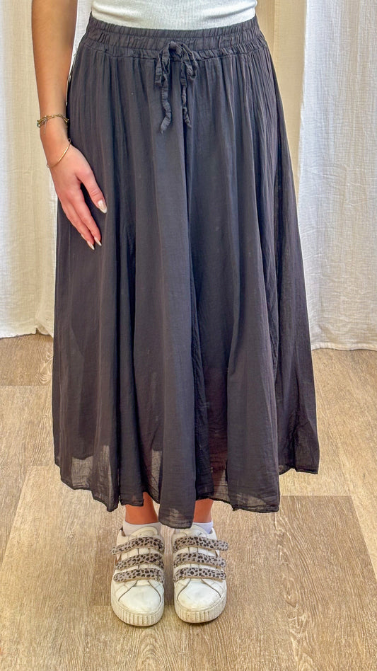 Jupe Zélie - Jupe longue fluide en voile de coton
