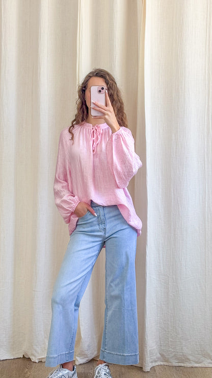 Blouse Héloïse - Blouse femme fluide à col lien