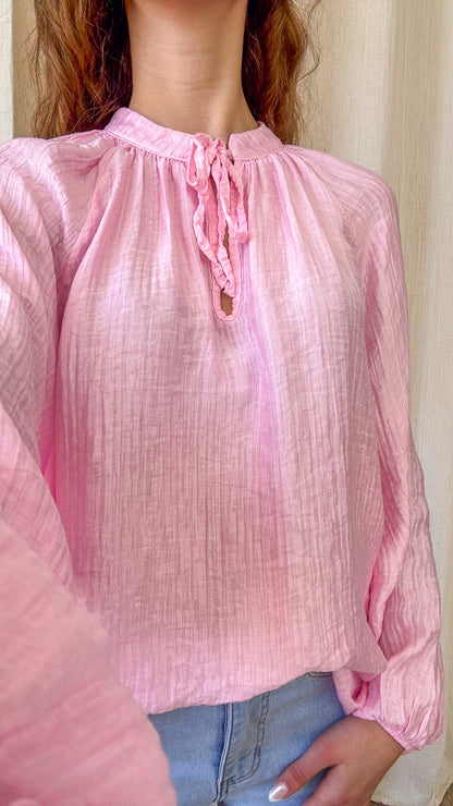 Blouse Héloïse - Blouse femme fluide à col lien