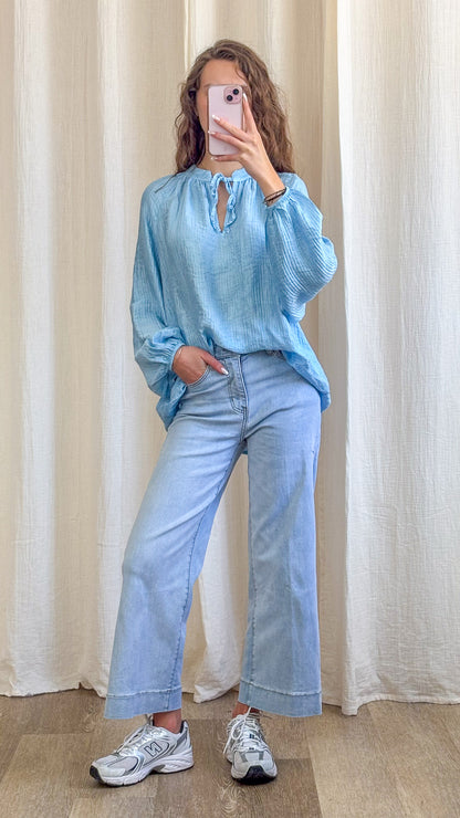 Blouse Héloïse - Blouse femme fluide à col lien