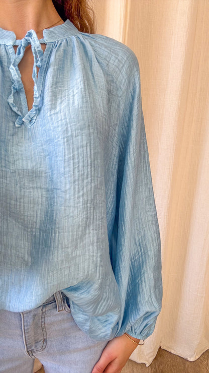 Blouse Héloïse - Blouse femme fluide à col lien