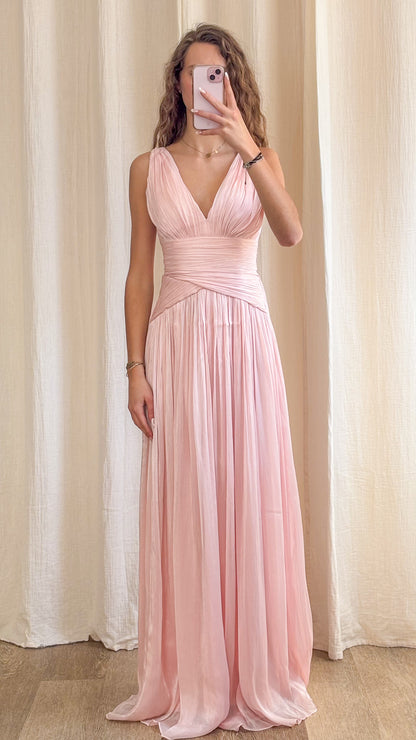 Robe Ariane - Robe longue mousseline bleu ciel demoiselle d'honneur