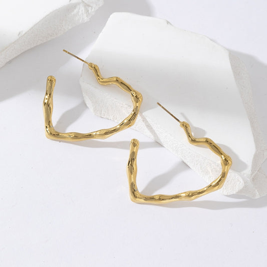 Boucles d'oreilles créoles coeur