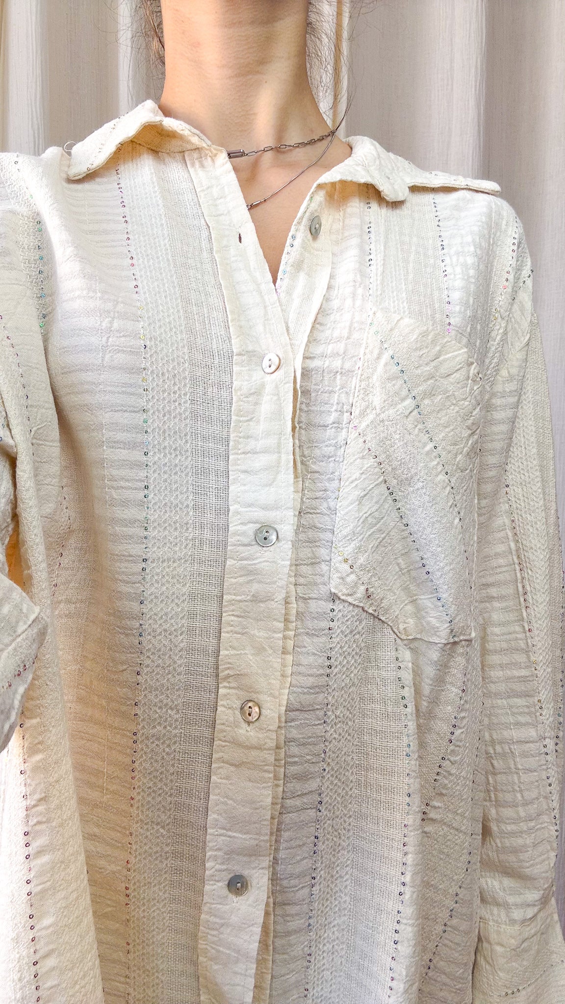 Robe Joëlle – Robe chemise en coton écrue