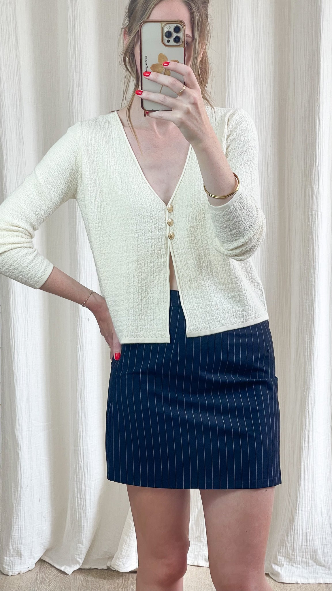 Gilet Rachel - Gilet avec 3 boutons dorés