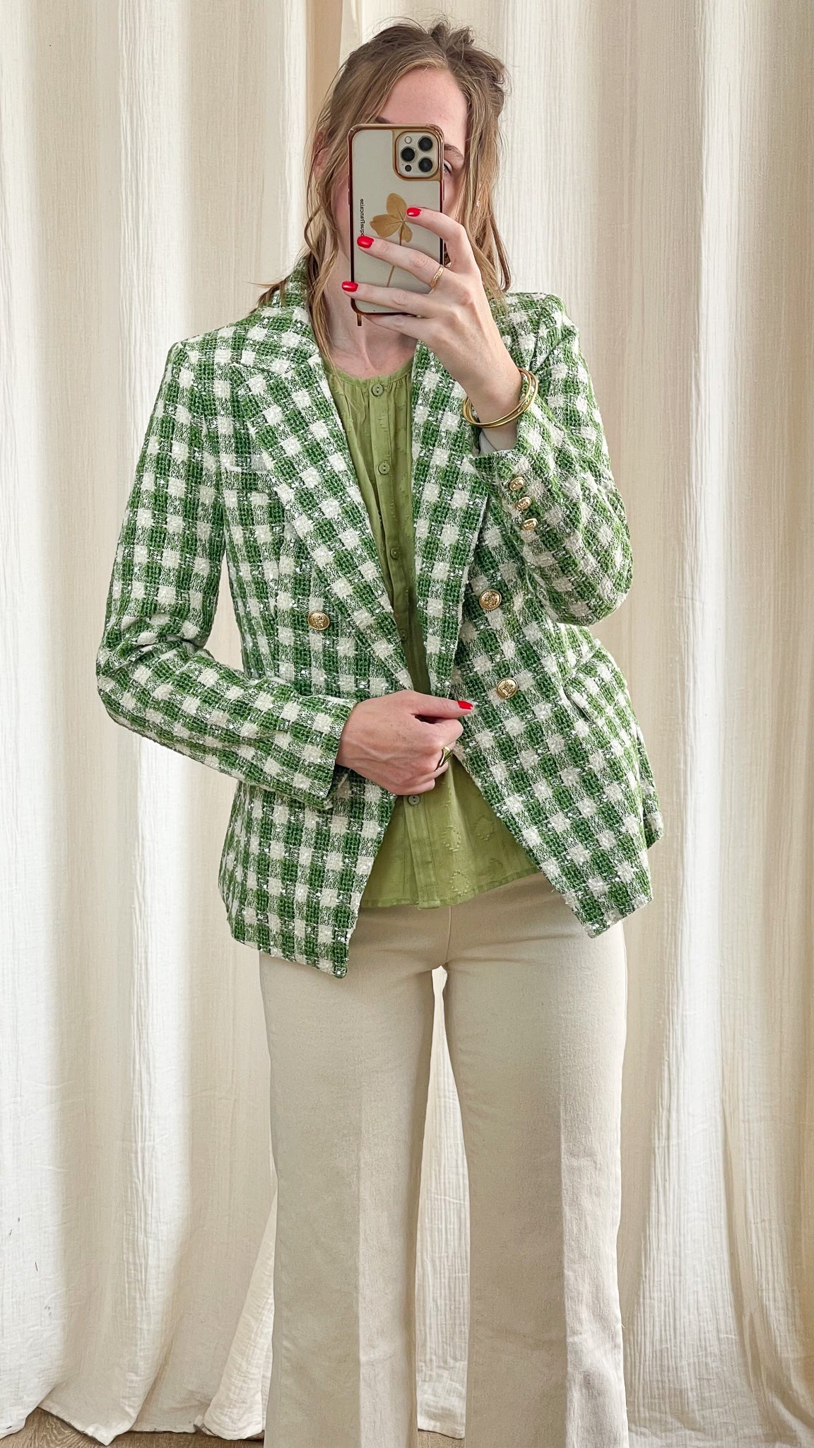Blazer Sofia - Blazer en tweed vichy