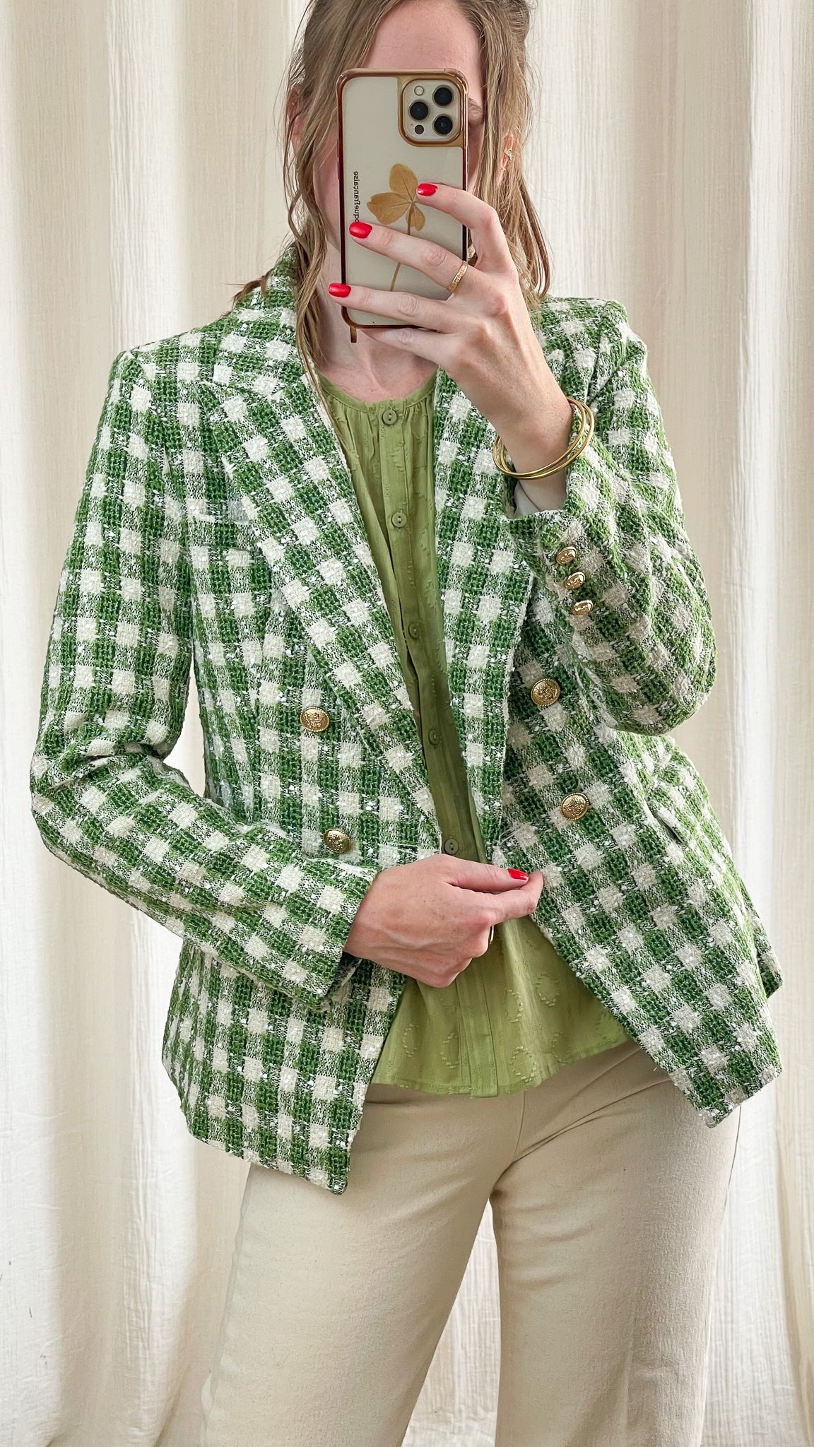Blazer Sofia - Blazer en tweed vichy