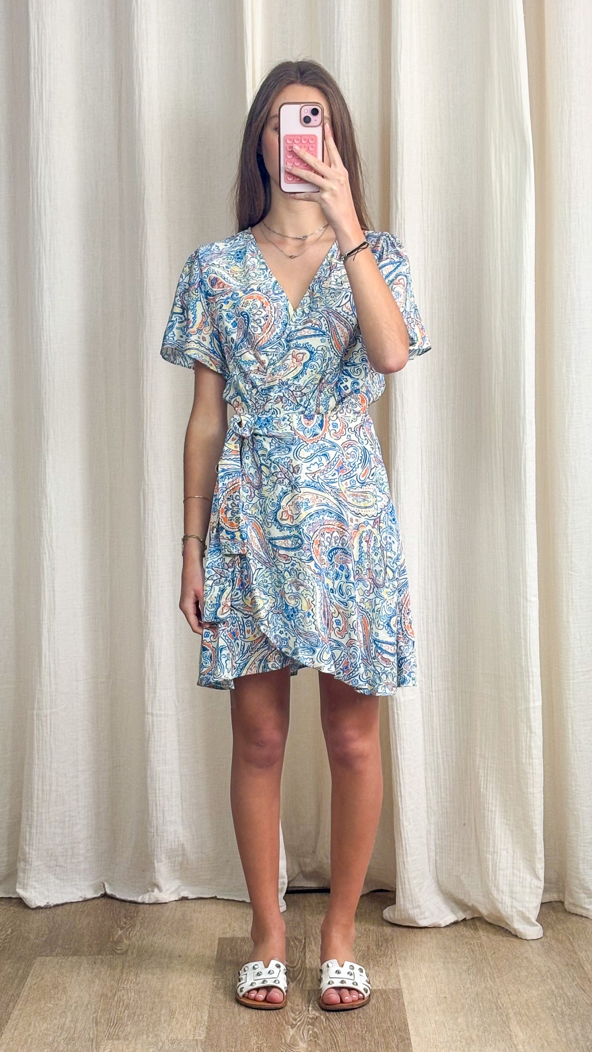Robe Alba – Robe portefeuille imprimé cachemire