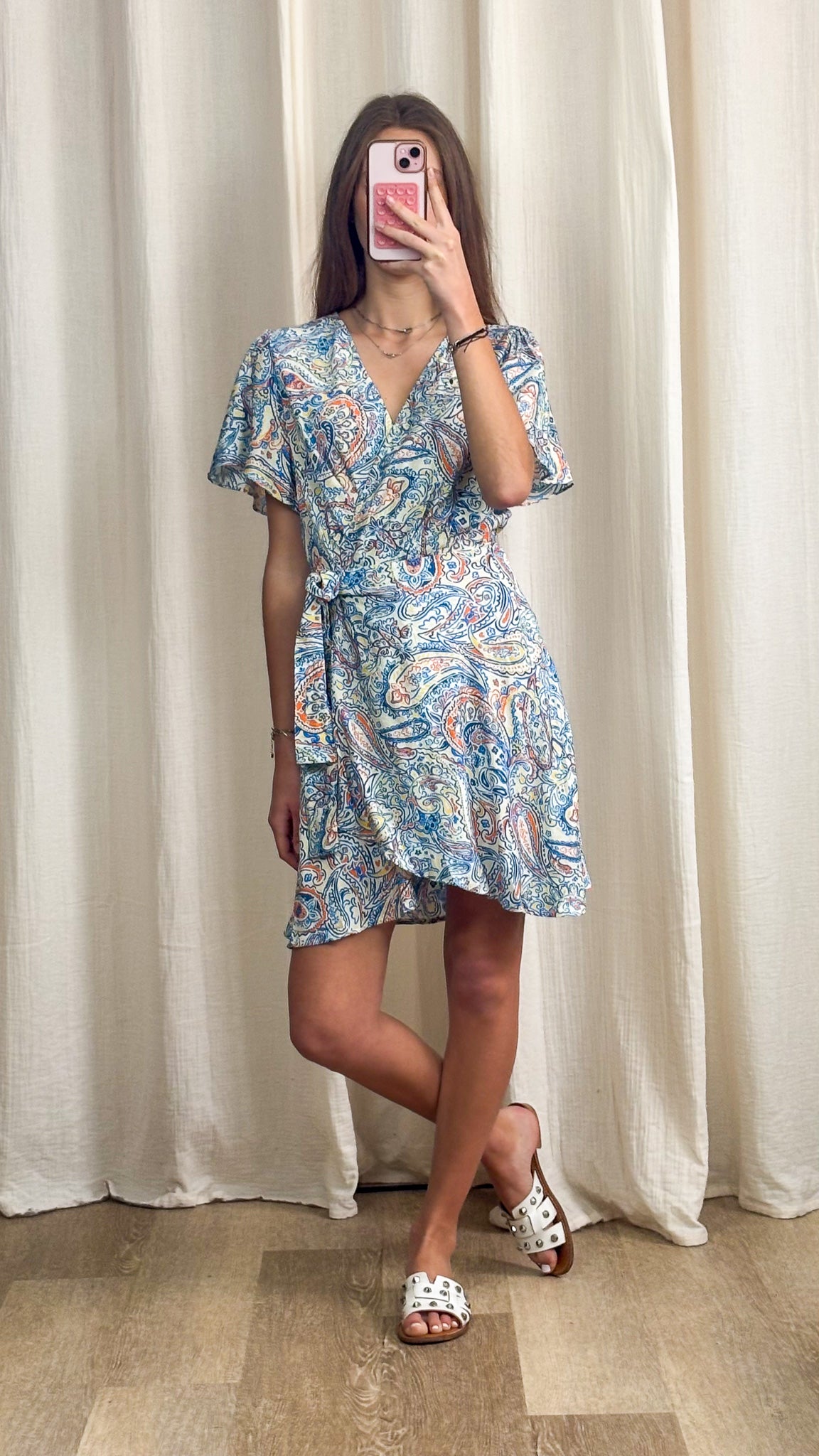 Robe Alba – Robe portefeuille imprimé cachemire
