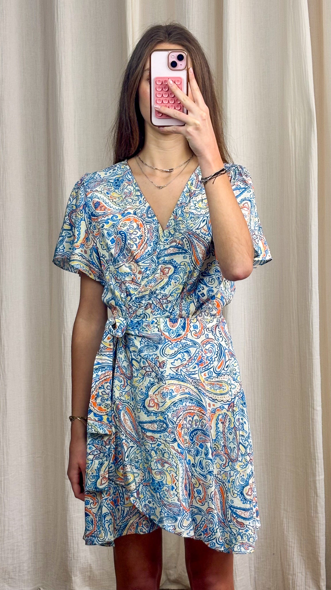 Robe Alba – Robe portefeuille imprimé cachemire