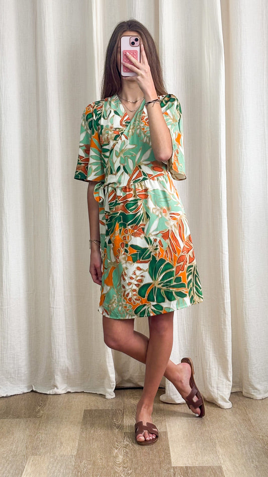Robe Bali – Robe imprimée tropicale fluide