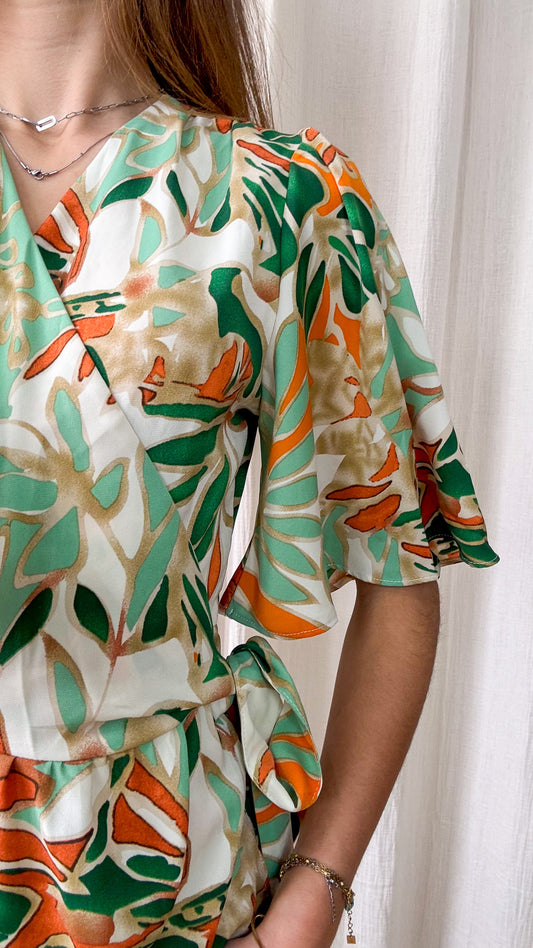 Robe Bali – Robe imprimée tropicale fluide