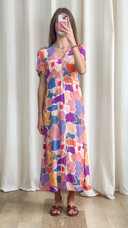 Robe Lexa – Robe longue imprimée fluide à fente